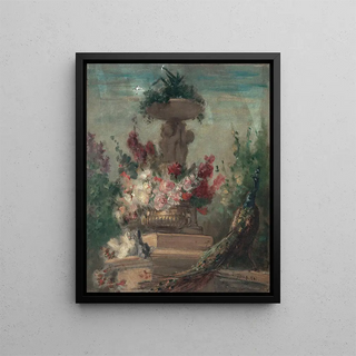 Charles Monginot - Fleurs et paon.webp
