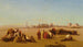 En karavan i vila Templet i Karnak, Thebes i fjärran - Charles Théodore Frère — vy av konstverket