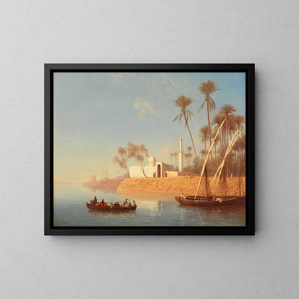 Vue de Boulak près du Caire, Égypte - Charles Théodore Frère — inramlat konstverk på väggen