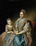 Mme Samuel Mifflin och hennes lilla dotter Rebecca Mifflin Francis - Charles Willson Peale — vy av konstverket