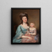Peggy Sanderson Hughes och hennes dotter - Charles Willson Peale — inramlat konstverk på väggen