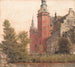 Château de Frederiksborg sett från nordväst - Christen Købke — vy av konstverket