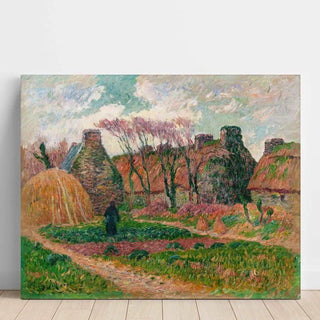 Chaumières en Bretagne, couleurs d’automne - Henry Moret | Reproduction Tableau Décoration murale affiche copie