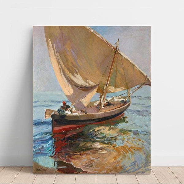 Reproduktion av målningen Chemin de la pêche, Valence - Joaquín Sorolla