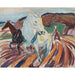 Reproduktion av målningen av hästar vid plöjning - Edvard Munch
