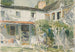 Bakom den gamla huset - Childe Hassam — vy av konstverket