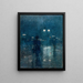 Nocturne de la Cinquième Avenue - Childe Hassam — inramlat konstverk på väggen