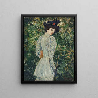 Childe Hassam - Lady in a Garden.webp