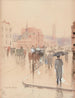 en regnig dag på Columbus Avenue Boston - Childe Hassam — vy av konstverket