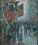regnig dag på Fifth Avenue - Childe Hassam — vy av konstverket