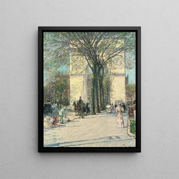 Source de l'Arche de Washington - Childe Hassam — inramlat konstverk på väggen