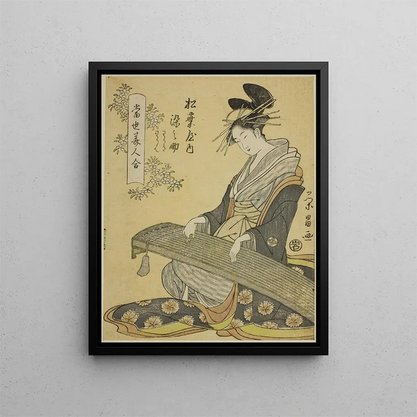 Chokosai Eisho - The Courtesan Somenosuke of the Matsubaya and Attendants Wakagi and Wakaba from the series A Comparison of Contemporary Beauties Tosei bijin awase.webp