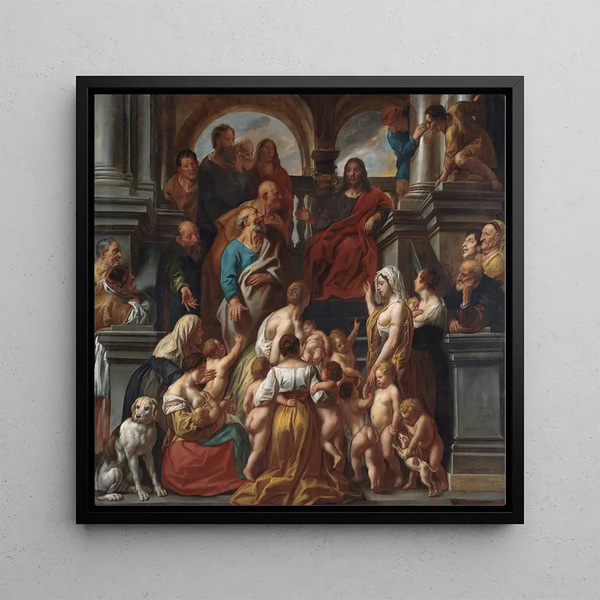 Christ bénissant les petits enfants : Laissez venir à moi les petits enfants - Jacob Jordaens