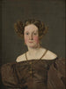 Adolphine Emelie Petersen née de Roepstorff - Christen Købke — vy av konstverket