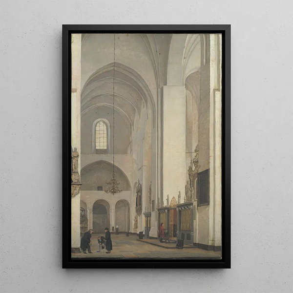 Reproduktion av målningen av Aarhus domkyrkas korsarm - Christen Købke