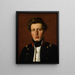Valdemar Hjartvar Købke 1813-1893 brodern till konstnären - Christen Købke — inramlat konstverk på väggen