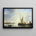 Vue de Dordrecht depuis Papendrecht - Christiaan Lodewijk Willem Dreibholtz — inramlat konstverk på väggen