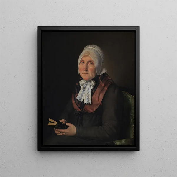 Maria Magdalena Jensen née Jessen la mère des artistes - Christian Albrecht Jensen — inramlat konstverk på väggen