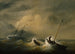 Räddningen av besättningen på den österrikiska briggen Pegno D'Amicizia den 25 oktober 1852 - Christian Cornelis Kannemans — vy av konstverket