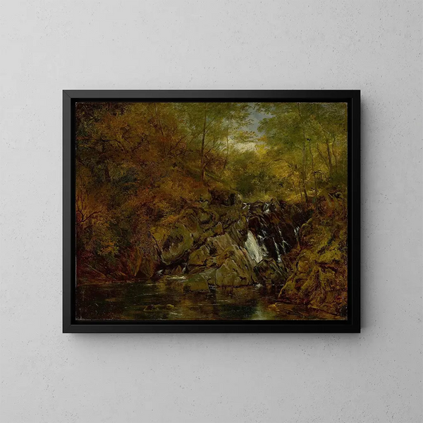 Ruisseau de montagne - Christian Friedrich Gille — inramlat konstverk på väggen