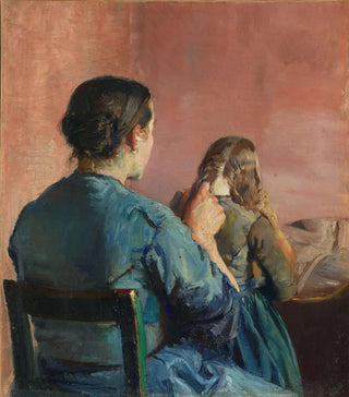 Christian Krohg - Braiding her Hair.webp
