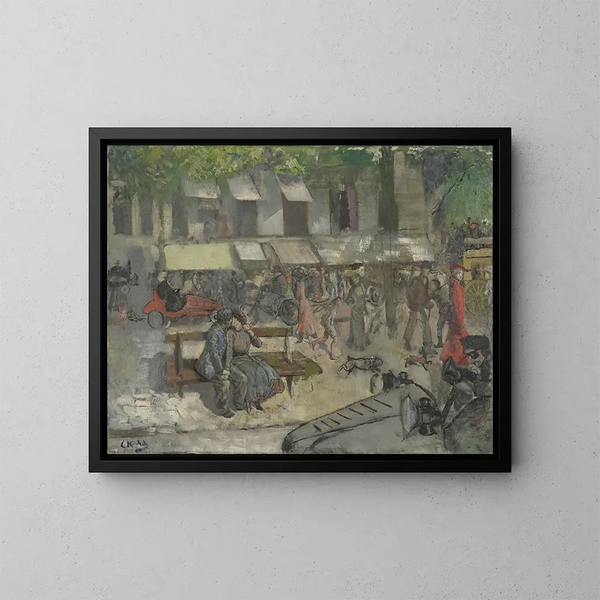 en gata i Paris - Christian Krohg — inramlat konstverk på väggen