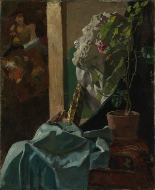 Christian Krohg - Stilleben mit Gipsbste.webp