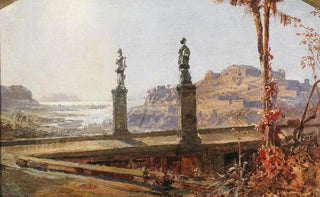 Christian Wilberg - Ideallandschaft mit Tempelanlage.webp