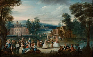 Christian Wilhelm Ernst Dietrich - Merrymaking in a park.webp