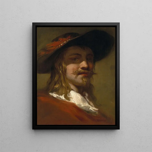 Porträtt av en man - Christian Wilhelm Ernst Dietrich — inramlat konstverk på väggen