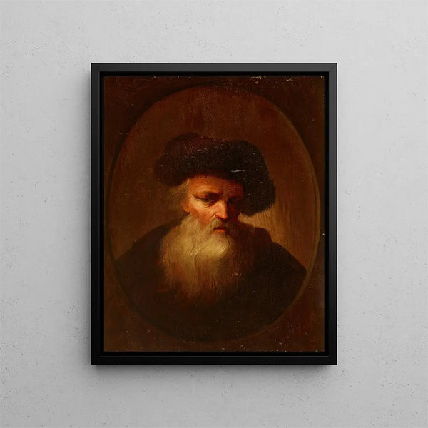 Porträtt av en gammal man - Christian Wilhelm Ernst Dietrich — inramlat konstverk på väggen