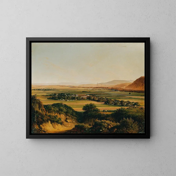 Vue sur Vienne depuis le Bisamberg - Christian von Plattensteiner — inramlat konstverk på väggen