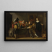 Scen ur en genrebild i en taverna - Christoffel Jacobsz van der Laemen — inramlat konstverk på väggen