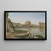 Vue à travers le Tibre depuis Trastevere vers le château Saint-Ange - Christoffer Wilhelm Eckersberg — inramlat konstverk på väggen