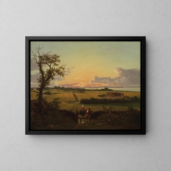 Landskapsbild med en passage, ön Mn - Christoffer Wilhelm Eckersberg — inramlat konstverk på väggen
