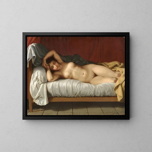 Modell liggande - Christoffer Wilhelm Eckersberg — inramlat konstverk på väggen