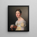 porträtt av Emilie Henriette Massmann, fästmö till Frederik Wilhelm Caspar von Benzon - Christoffer Wilhelm Eckersberg — inramlat konstverk på väggen