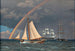 Arc-en-ciel en mer och en korsjakt med andra fartyg - Christoffer Wilhelm Eckersberg — vy av konstverket