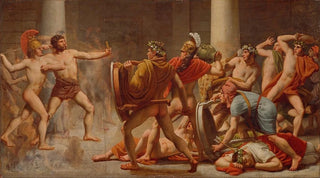 Christoffer Wilhelm Eckersberg - Ulysses revenge on Penelopes suitors.webp