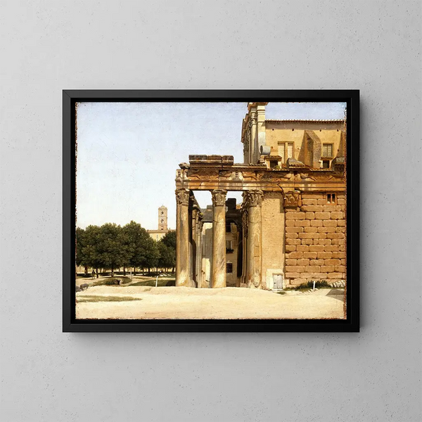 Vue de la Via Sacra à Rome - Christoffer Wilhelm Eckersberg — inramlat konstverk på väggen