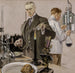 en experimentklockning, illustration för Howard Watch-reklam - Frank Xavier Leyendecker — vy av konstverket