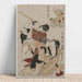 Reproduktion av målningen Chushingura-målning, akt III av L'entrepôt de la loyauté - Kitagawa Utamaro
