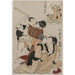 Reproduktion av målningen Chushingura-målning, akt III av L'entrepôt de la loyauté - Kitagawa Utamaro