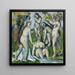 Fem badare - Paul Cézanne — inramlat konstverk på väggen