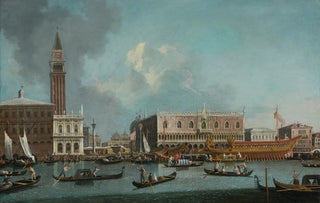 Circle Of Bernardo Canal - The Bucintoro Returning To The Molo On Ascension Day.webp
