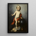 barnet Jesus som håller en glob - Cirkel av Bartolomé Esteban Murillo — inramlat konstverk på väggen
