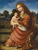 Vierge à l'Enfant - Cercle de Domenichino — vy av konstverket