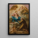 La Vierge et l'Enfant apparaissant à un saint franciscain - Cercle de Michel-François Dandré-Bardon — inramlat konstverk på väggen