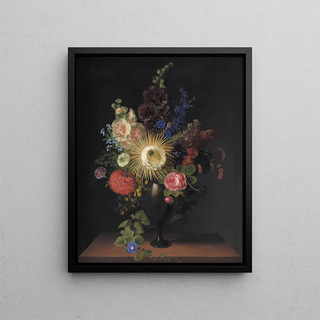 Cladius Detlev Fritzsch - A Cactus Grandiflora And Other Flowers In A Porphyry Vase.webp