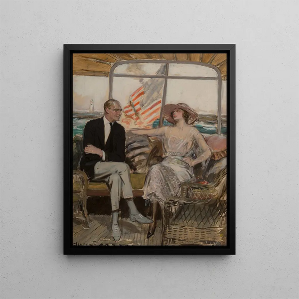 La Croisière - Clarence F. Underwood — inramlat konstverk på väggen